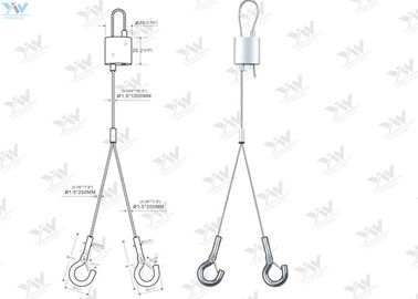 Draht-Stärke der y-Kabel-justierbares Licht-hängende Ausrüstungs-Ø1.5 Millimeter für LED-Platten