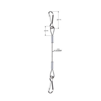 Einzelnes Bein-Stahldrahtseil-Kabel Lanyard Loop And Loop With Lanyard Hooks YW86537