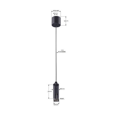 Gemalte schwarze Messingsuspendierungs-Kabel-Kit For Led Linear Lighting-Systeme YW86472