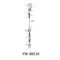 Schleifen-und Augen-Edelstahl-Kabel-Abzugsleinen mit 28mm Knopf YW86533