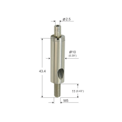 Metallkabelverbindung Messingkabelgreifer Nickelplattiert 1,5 mm Durchmesser Drahtseil zum Aufhängen