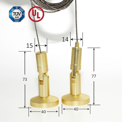 Messing-Hanging-Kit-Display-System für Werbetafeln/Kunstwerke