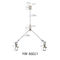 Edelstahl-akustische Instrumententafel-Leuchte Suspendierung Kit Hanging System YW86020