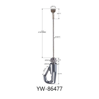 1.8mm Dia Adjustable Suspension Cable Kit für hängende Systeme YW86476