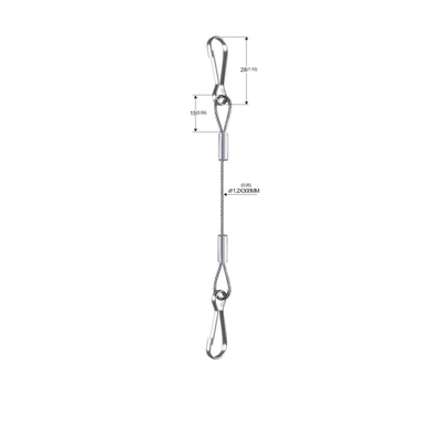 Lanyard Hook Security Wire Rope für Lichter/Dekorationen fertigte besonders an